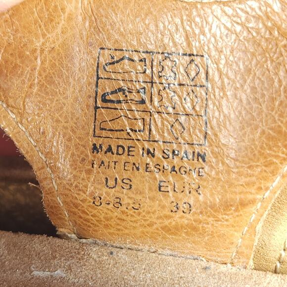 Taos Women’s Trulie US8-8,5 EU39 Tan Leather Woven Cork Wedge Strappy Sandals - Picture 12 of 16